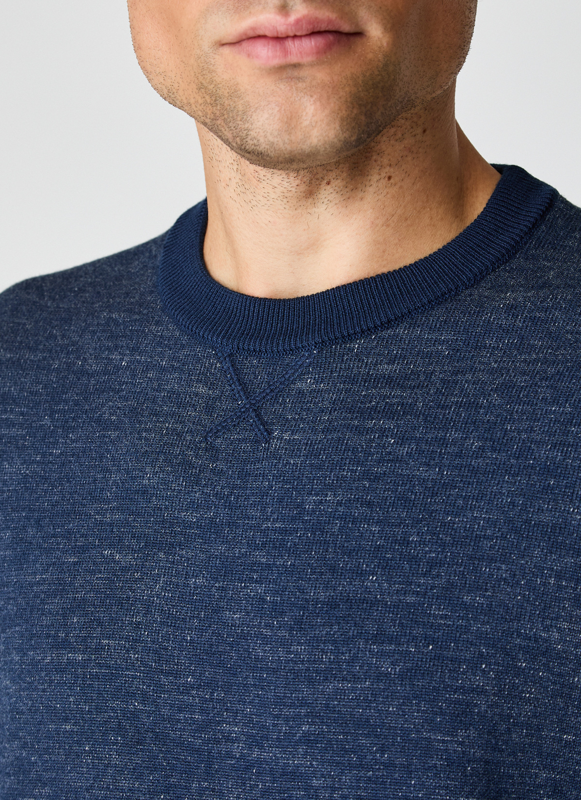 Pullover Rundhals 1/1 Arm, New Indigo Detailansicht 2