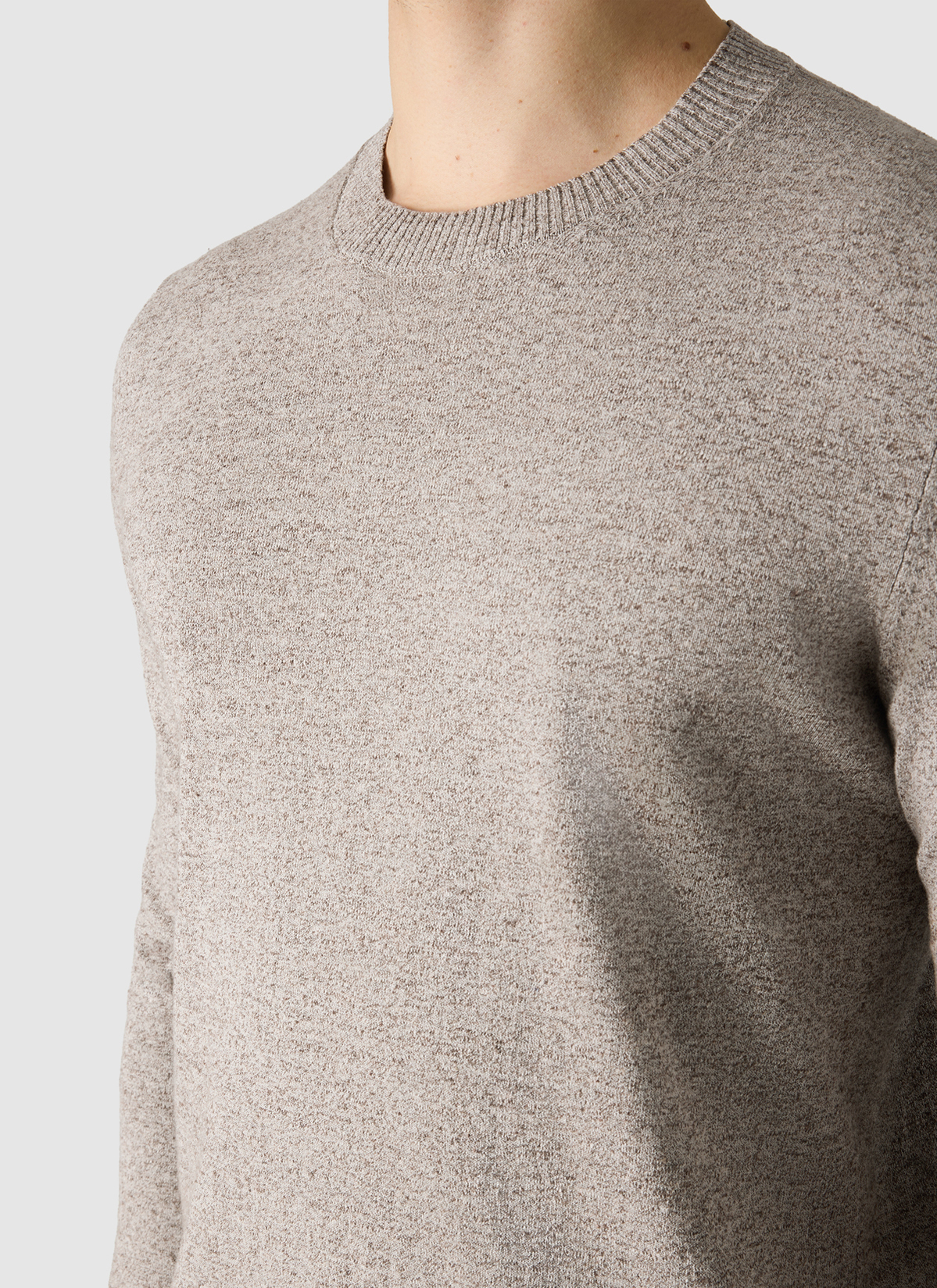 Pullover Rundhals 1/1 Arm, Pale Brown Detailansicht 1