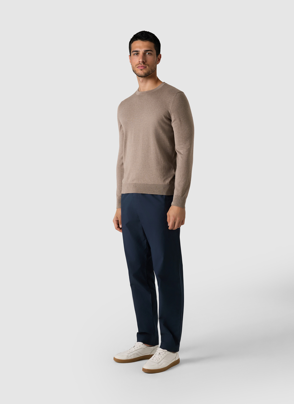 Pullover Rundhals 1/1 Arm, Pale Brown Detailansicht 2