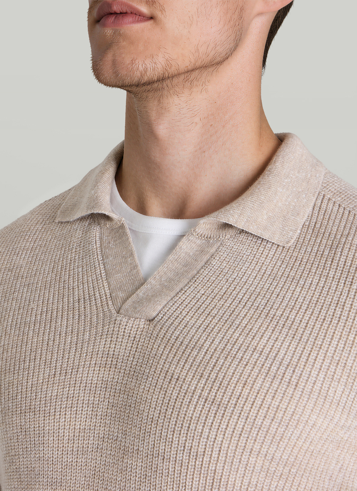 Pullover V-Ausschnitt 1/1 Arm, Mascarpone Cream Detailansicht 1