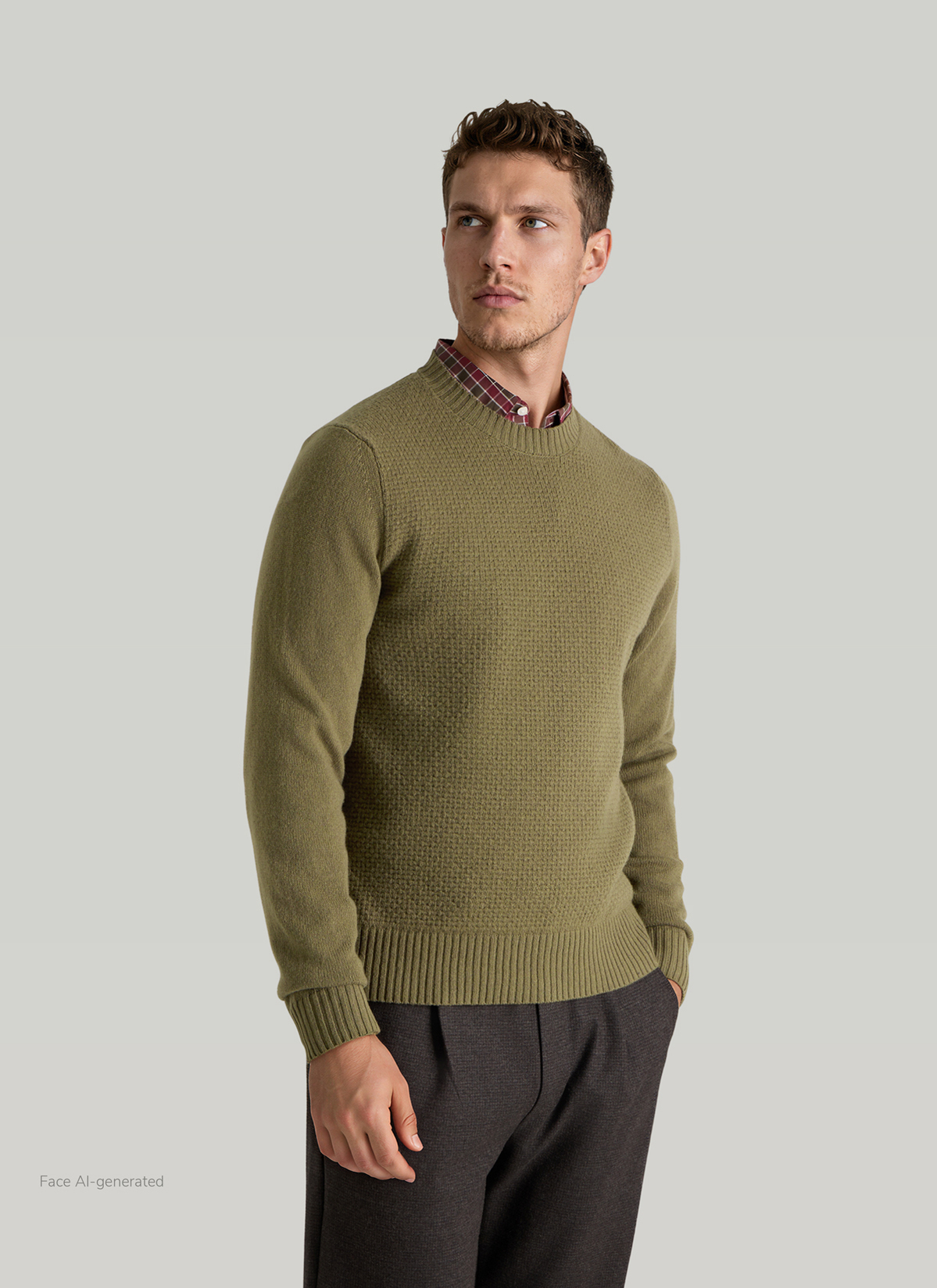 Pullover Rundhals 1/1 Arm, Fresh Herbs Frontansicht