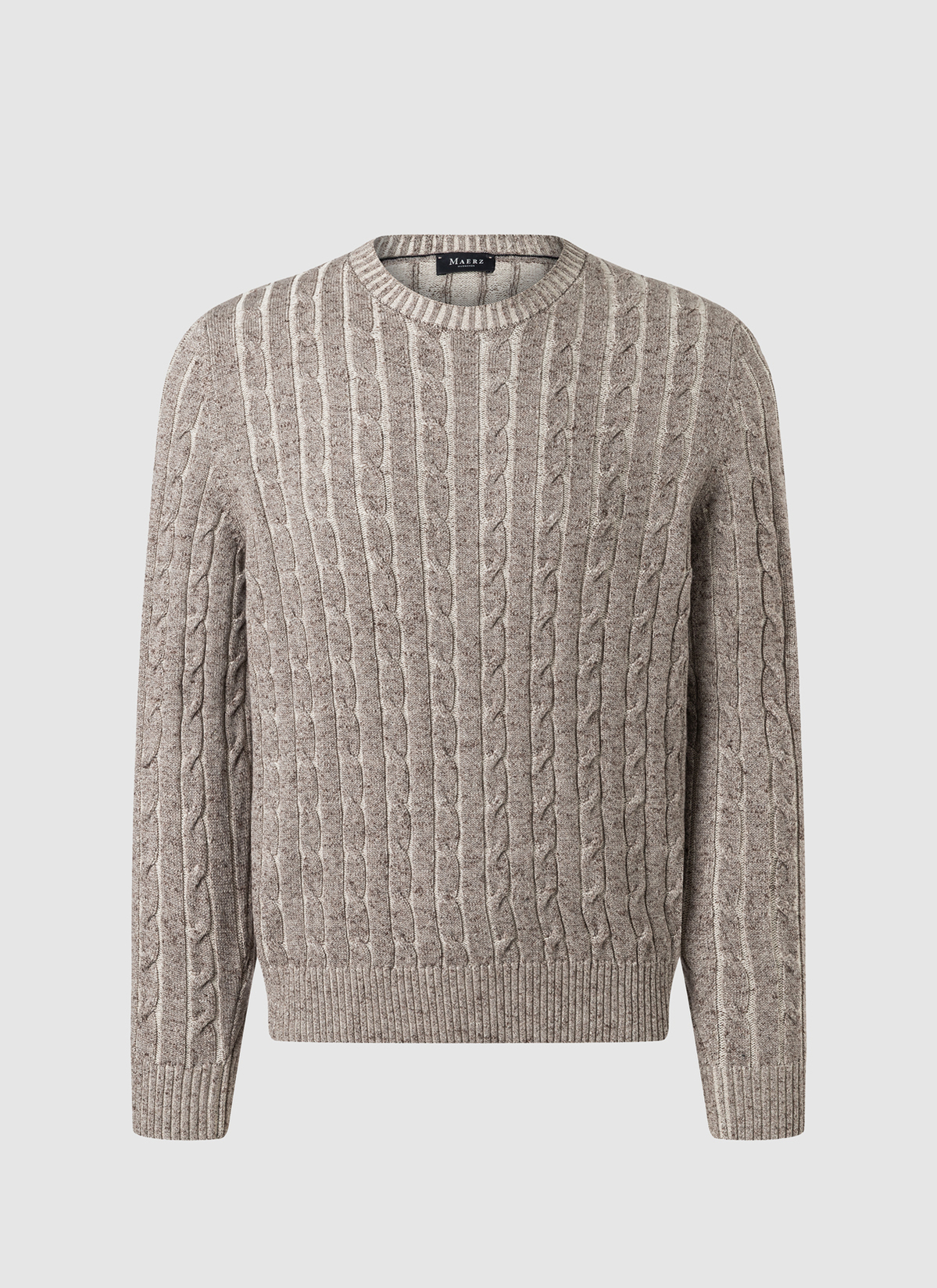 Pullover Rundhals 1/1 Arm, Pale Brown 