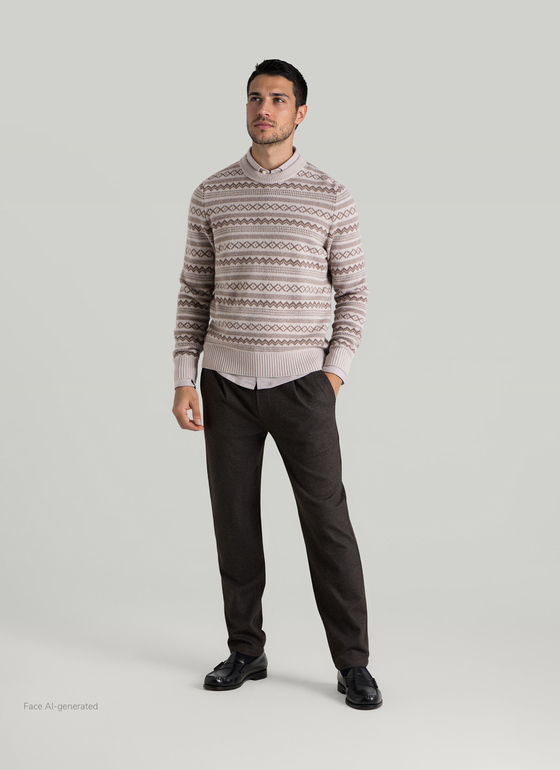 Pullover Rundhals 1/1 Arm Autumn Stone Frontansicht