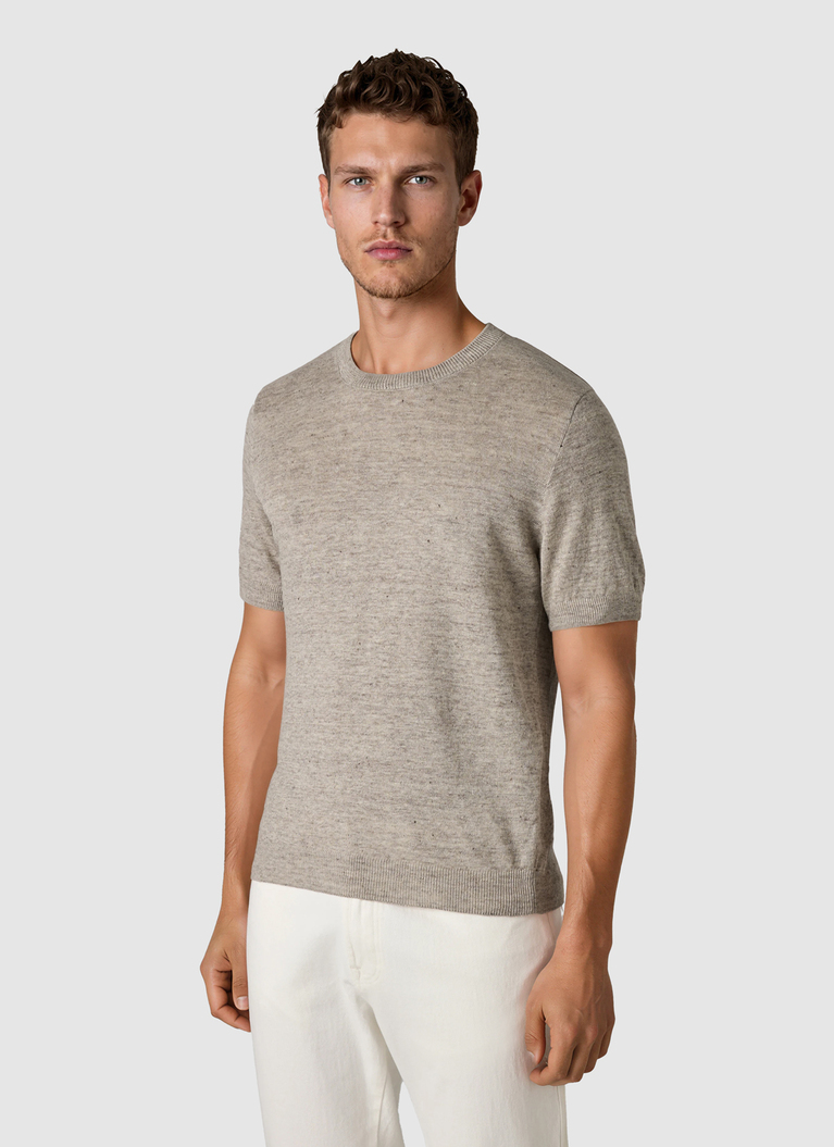 RundhalspulloverFrappuccino Frontansicht