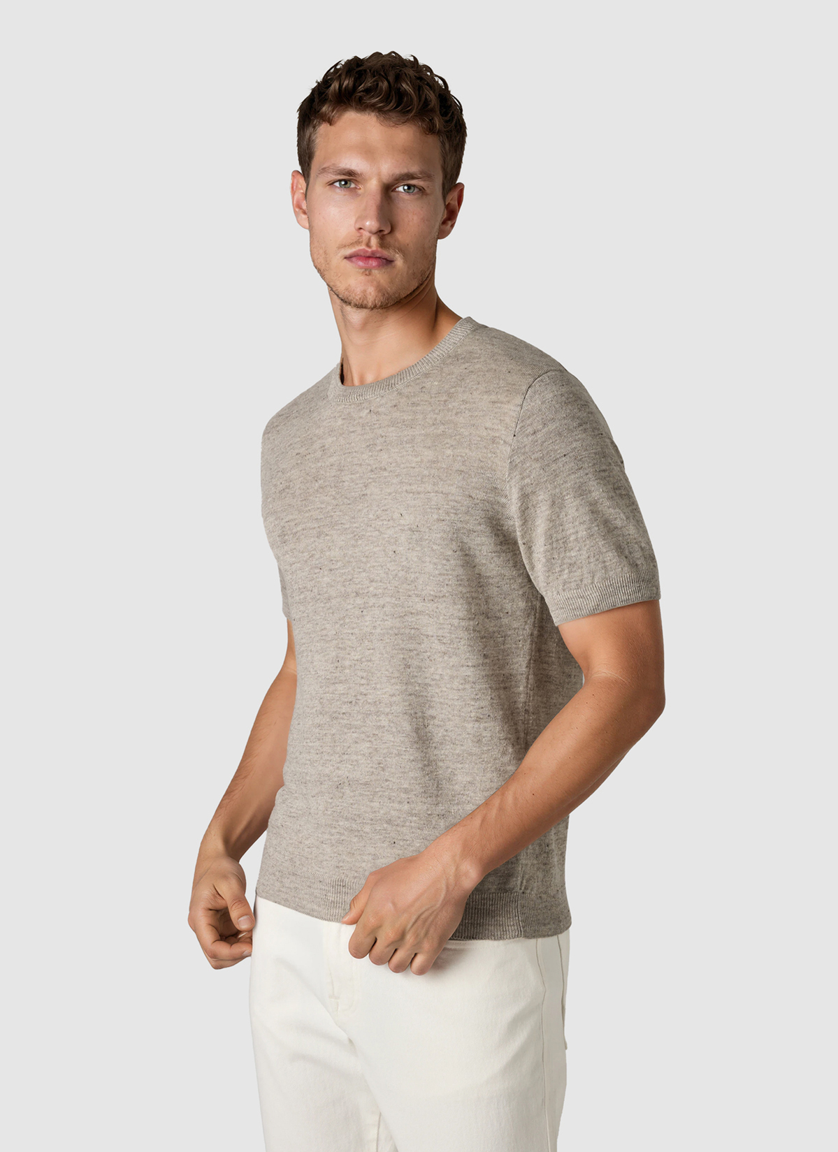 Pullover Rundhals 1/2 Arm, Frappuccino Detailansicht 2