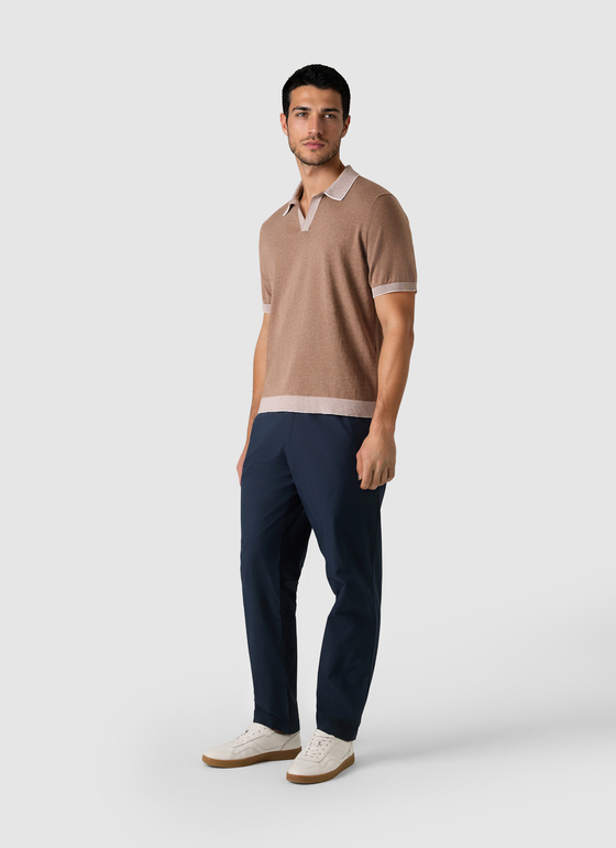 Pullover Polo 1/2 Arm Frappuccino Frontansicht