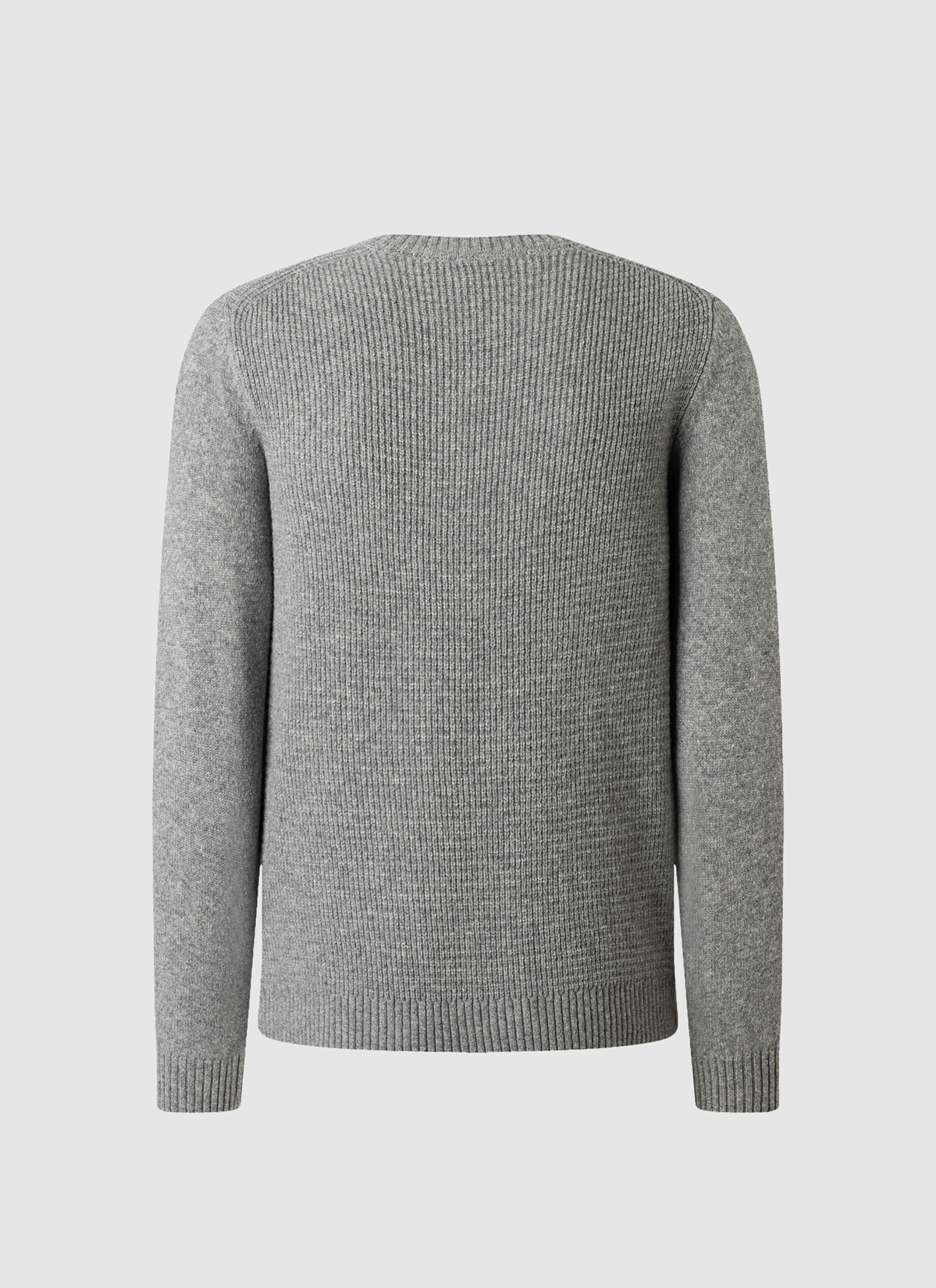 Pullover Rundhals 1/1 Arm, Mercury Grey Rückansicht