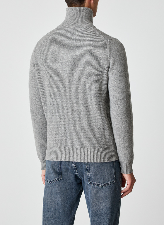 Pullover Troyer 1/1 Arm Mercury Grey Frontansicht