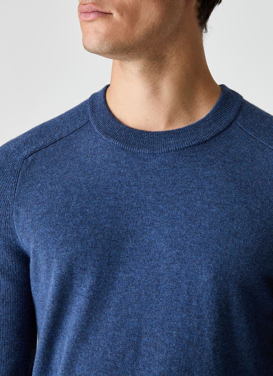 Pullover Rundhals 1/1 Arm Deep Sea Frontansicht