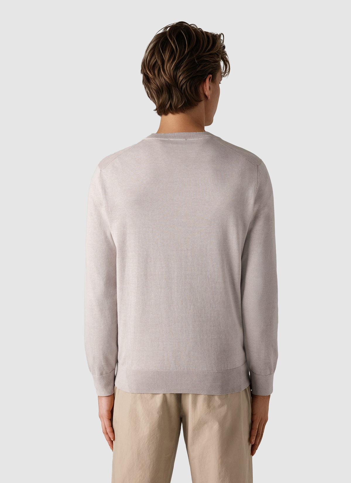 Pullover Rundhals 1/1 Arm, Frappuccino Rückansicht