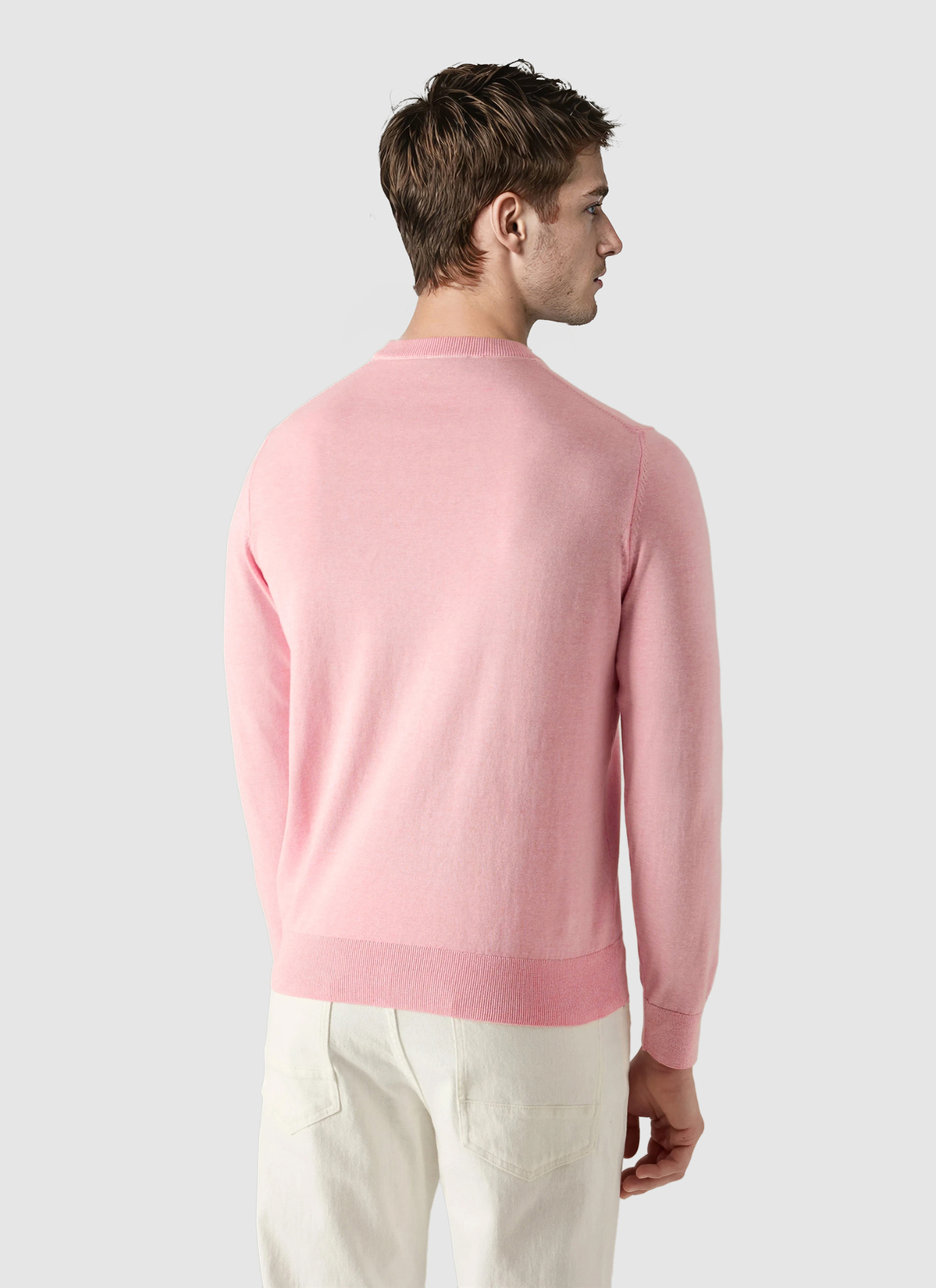 Pullover Rundhals 1/1 Arm, Shiny Flamingo Rückansicht