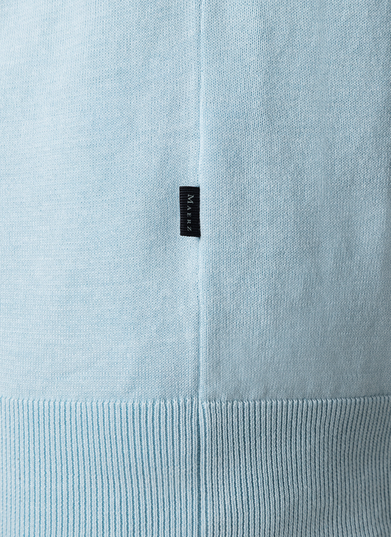 Pullover Rundhals 1/1 Arm Bright Aqua Frontansicht