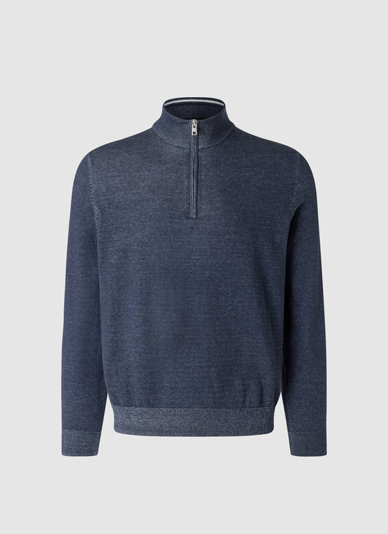 Pullover Troyer 1/1 Arm Dawn Blue Frontansicht