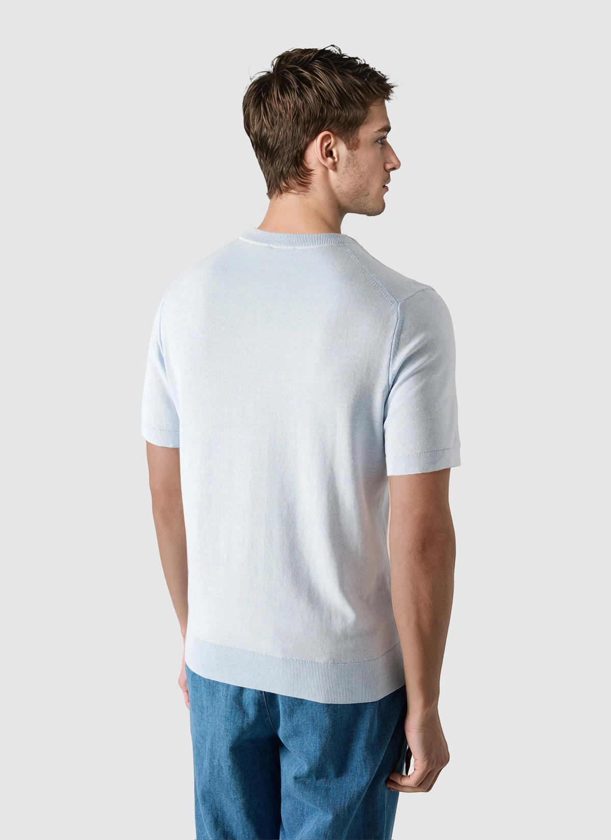 Pullover Rundhals 1/2 Arm, Blue Sky Rückansicht