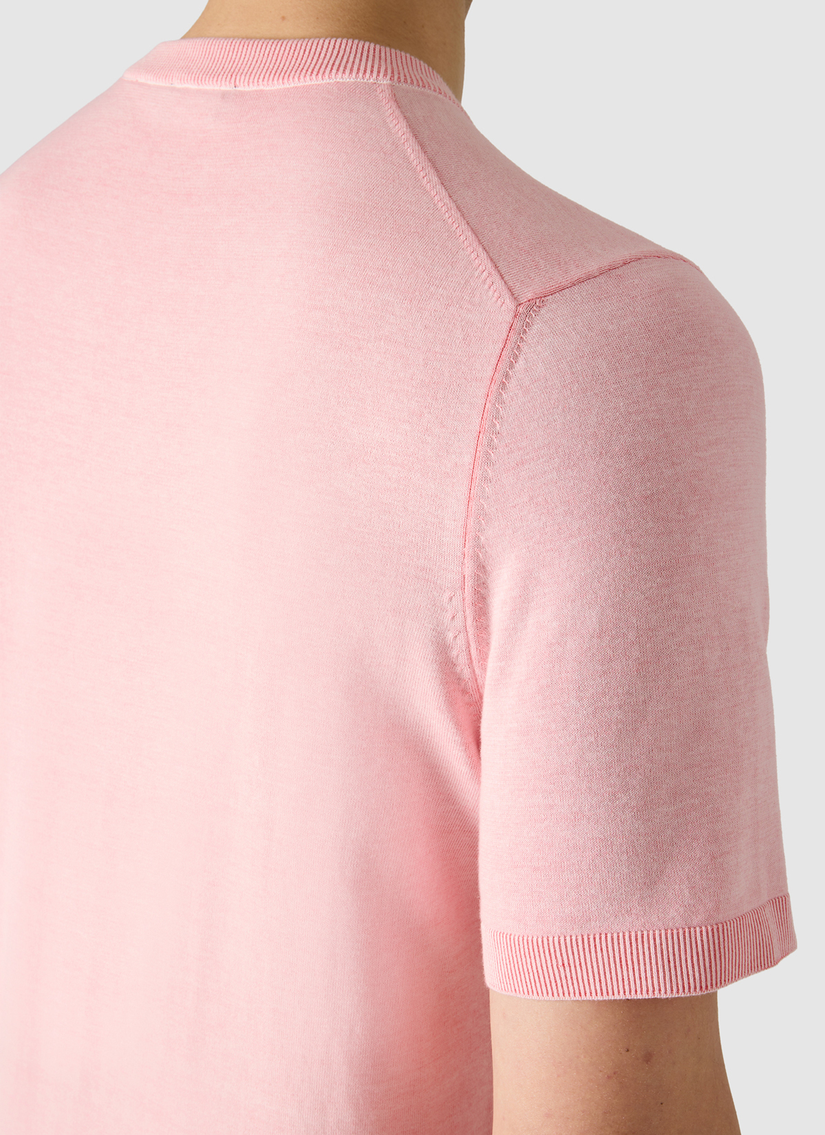 Pullover Rundhals 1/2 Arm, Shiny Flamingo Detailansicht 1