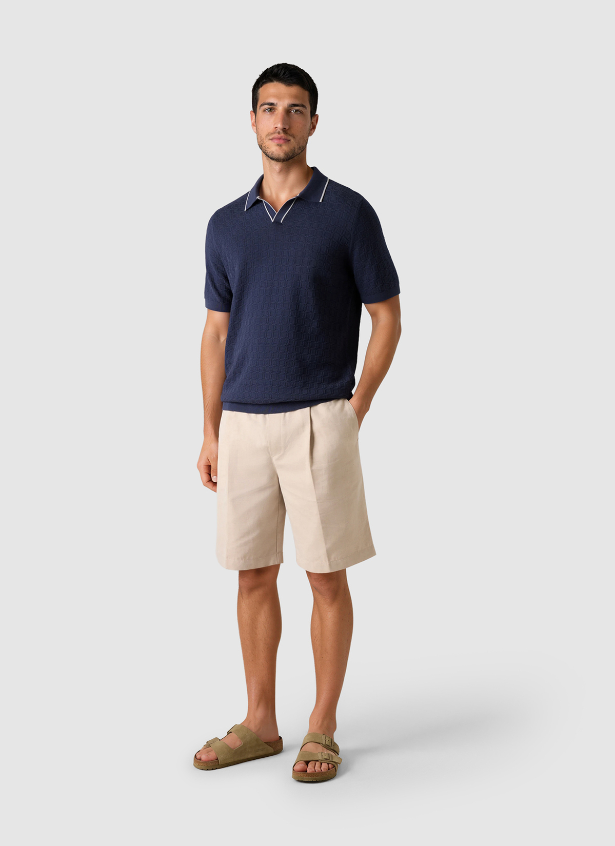 Poloshirt, Dawn Blue Detailansicht 2