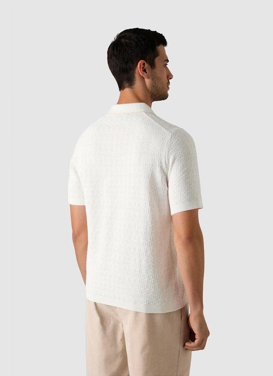 Poloshirt Off White Frontansicht