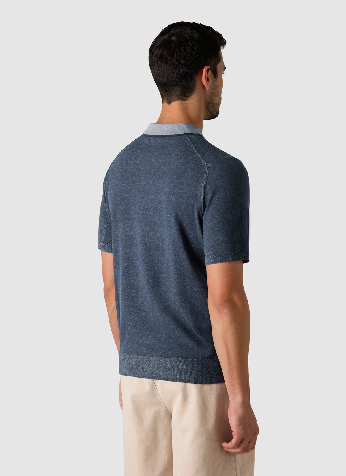 Poloshirt, Dawn Blue Rückansicht