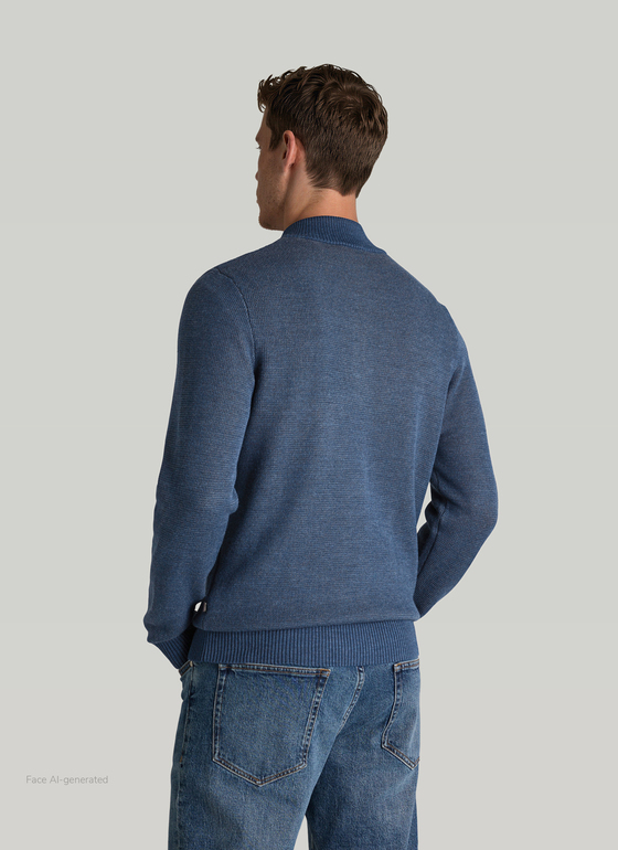Pullover Troyer 1/1 Arm Nimes Blue Frontansicht
