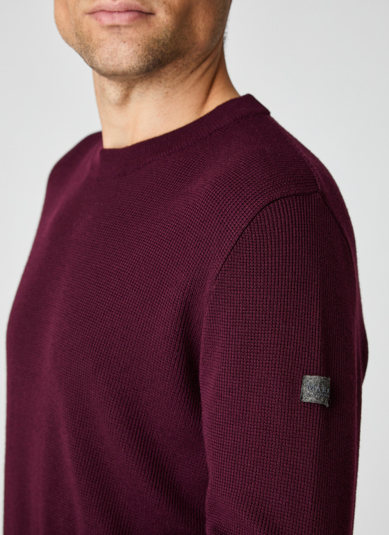 Pullover Rundhals 1/1 Arm Barolo Wine Frontansicht