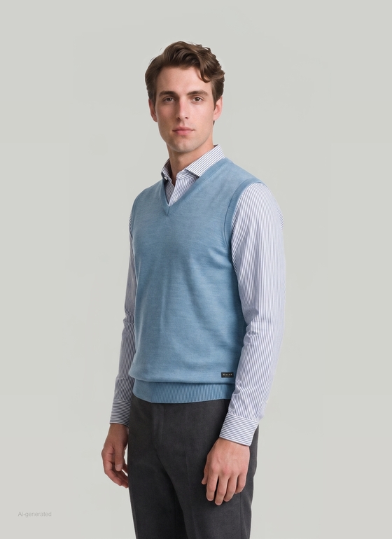 Classic Line: Pullunder Polar Blue Frontansicht