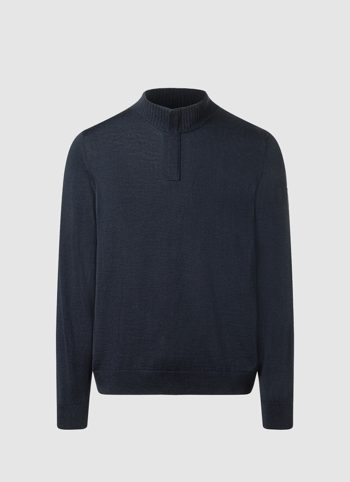 Pullover Stehkragen Zip 1/1 Arm, Navy 