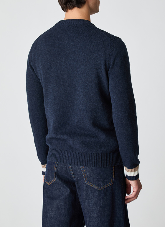 Pullover Rundhals 1/1 Arm Bright Night Frontansicht