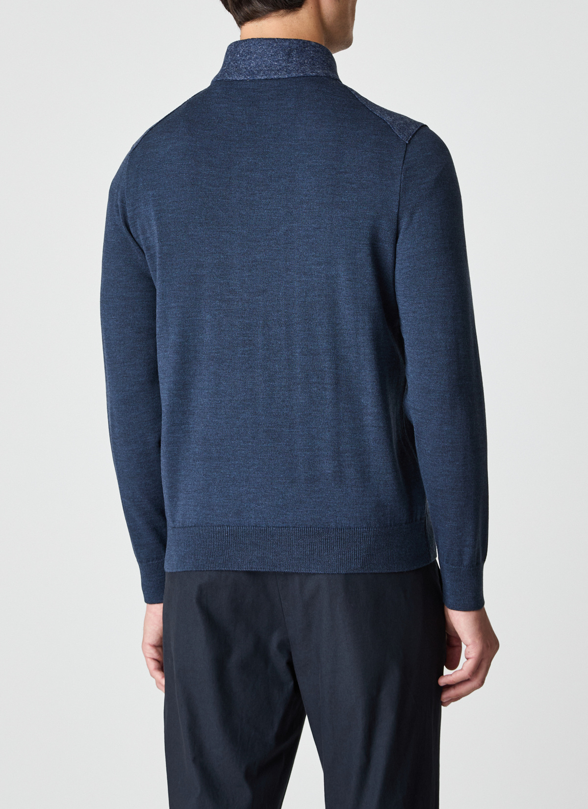 Pullover Troyer 1/1 Arm, Nightfall Blue Rückansicht