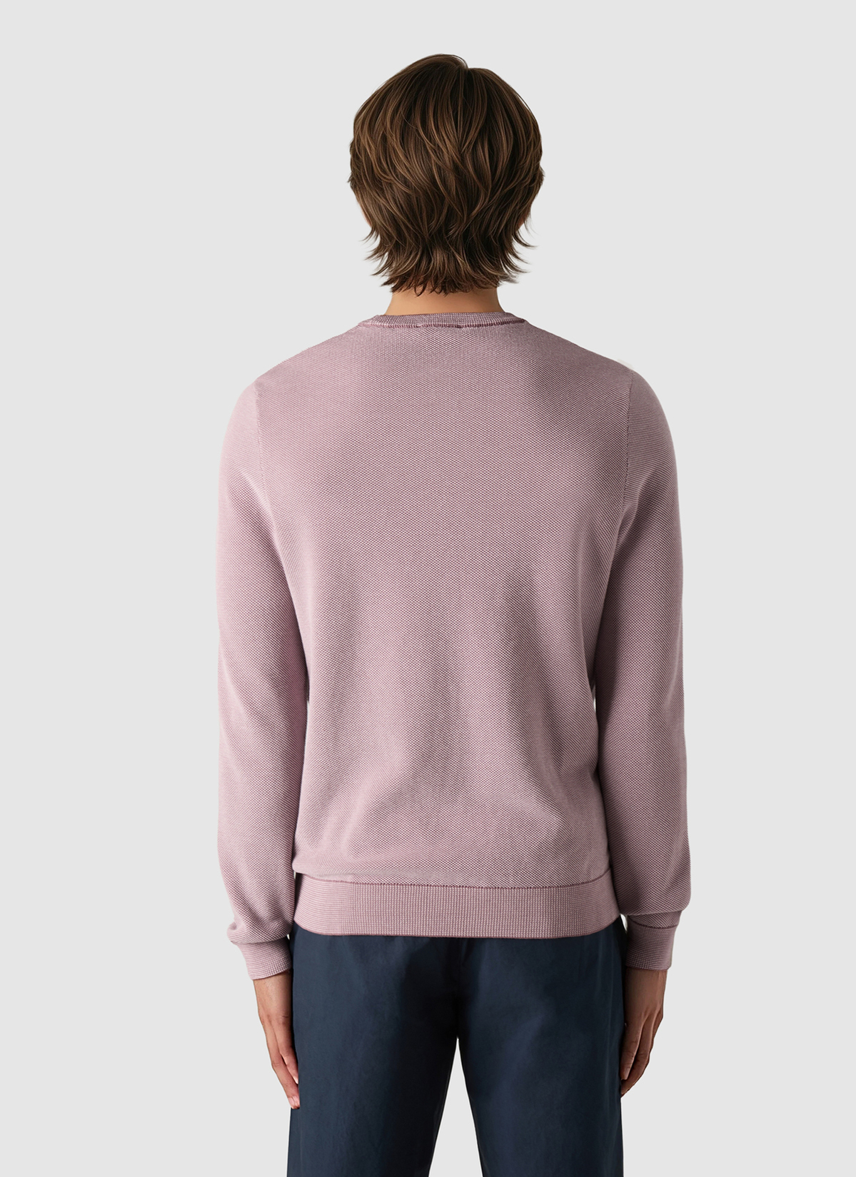 Pullover Rundhals 1/1 Arm, Soft Grape Rückansicht