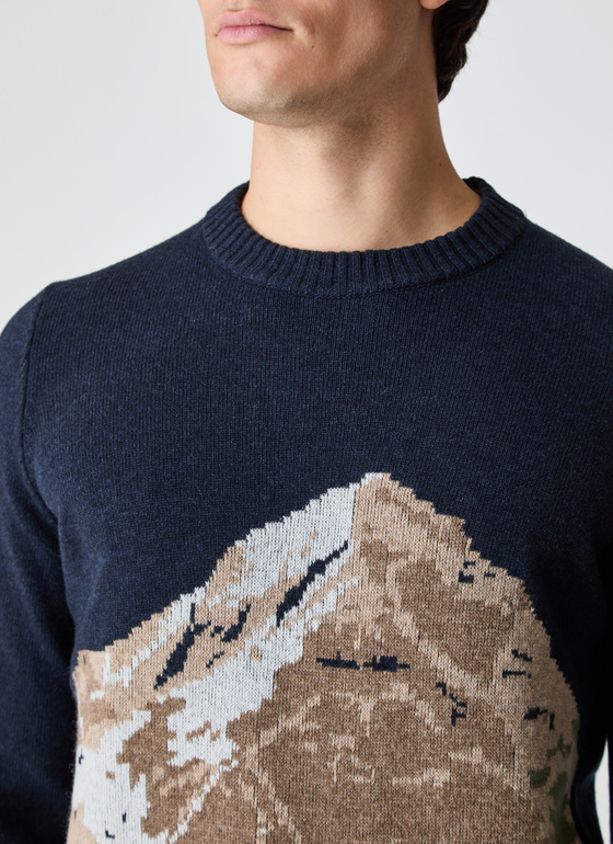 Pullover Rundhals 1/1 Arm Bright Night Frontansicht