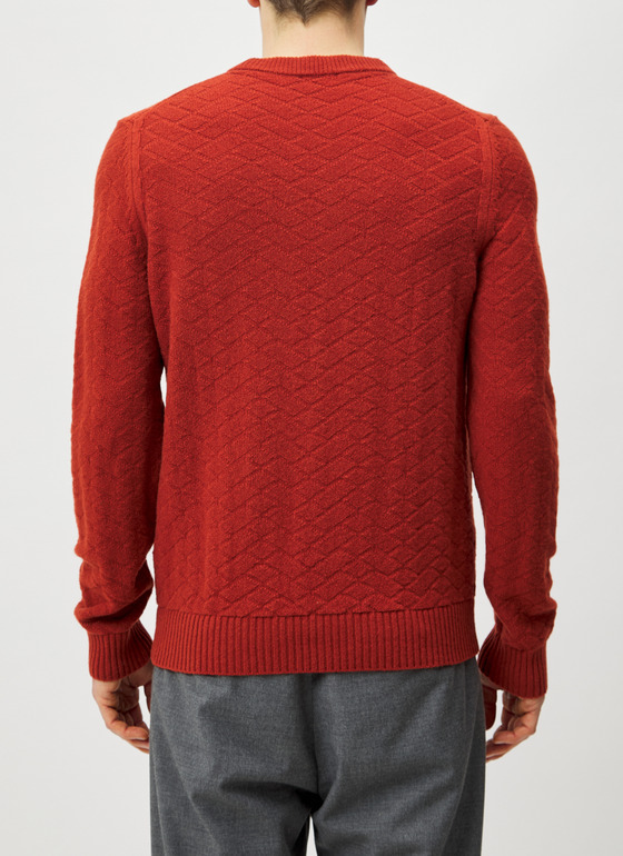 Pullover Rundhals 1/1 Arm Red Fire Frontansicht