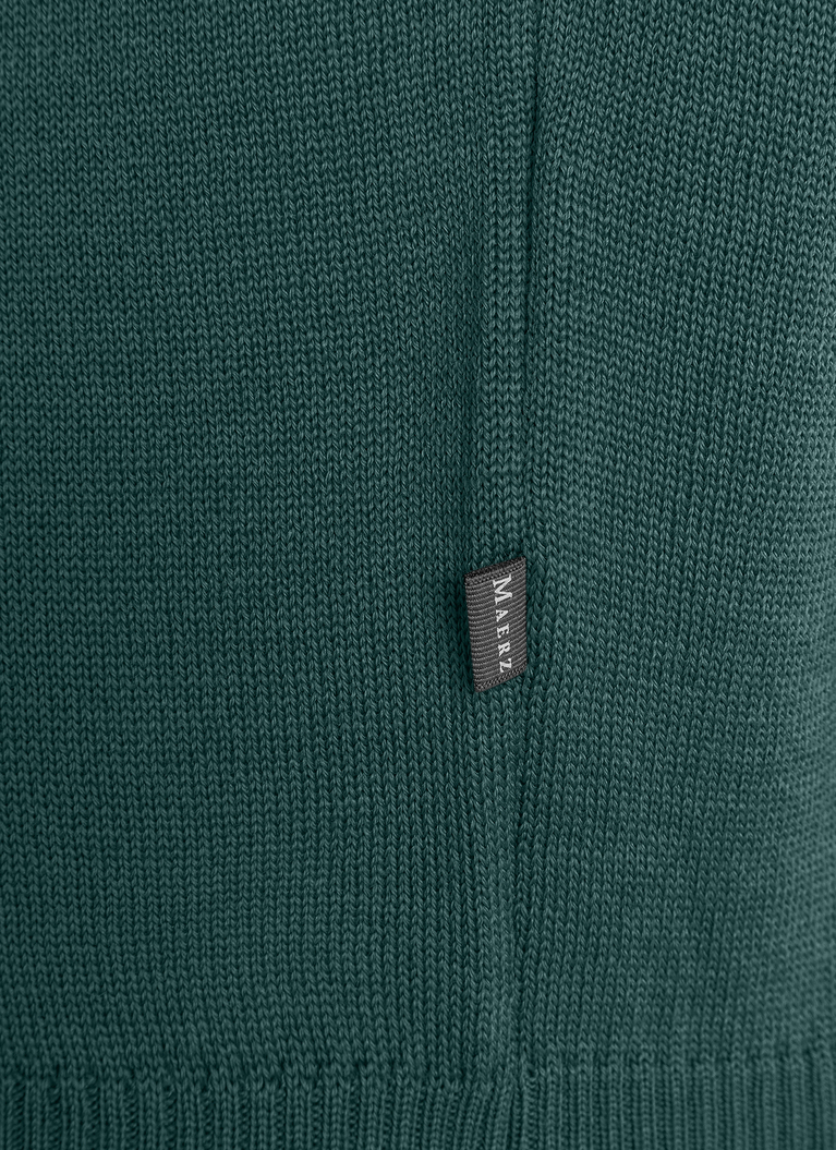 Classic Line: Stehbund-Pullover, Bottle Green Detailansicht 1