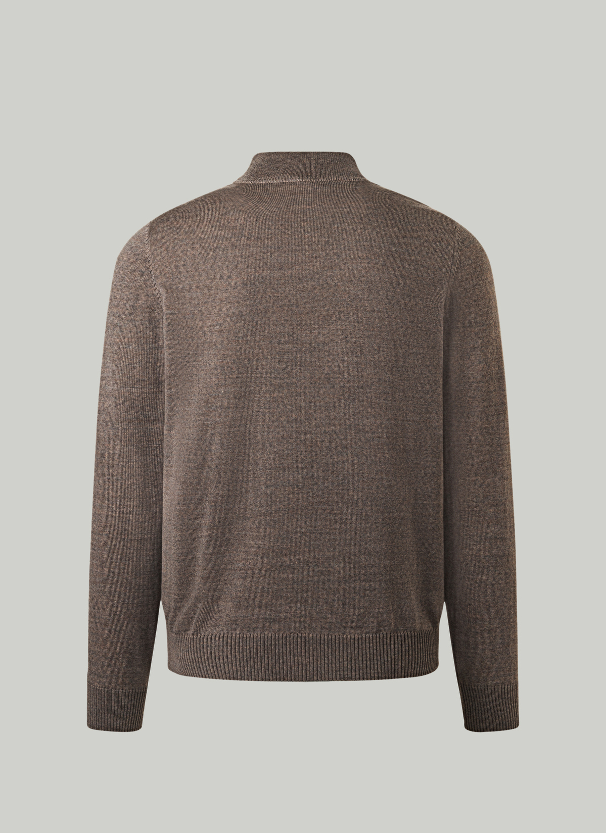 Classic Line: Stehbund-Pullover, Brownie Rückansicht