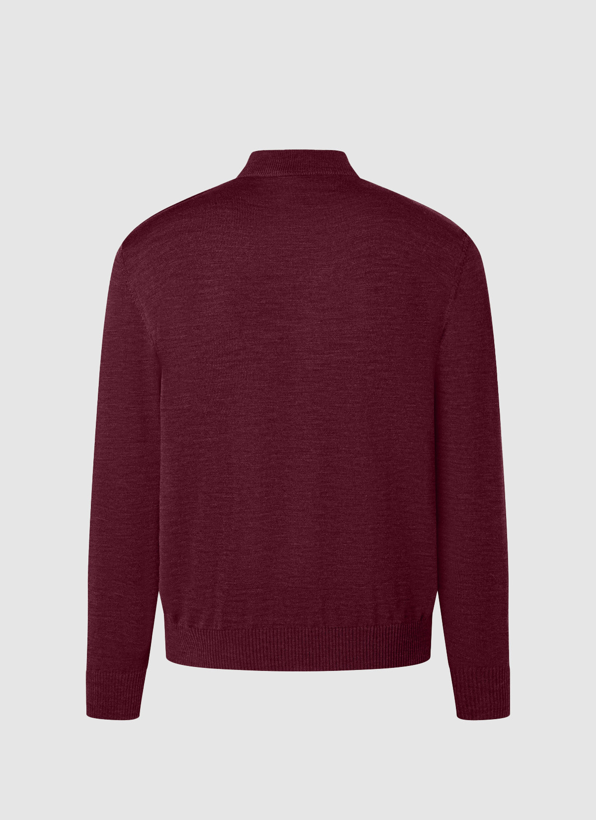 Classic Line: Stehbund-Pullover, Barolo Wine Rückansicht
