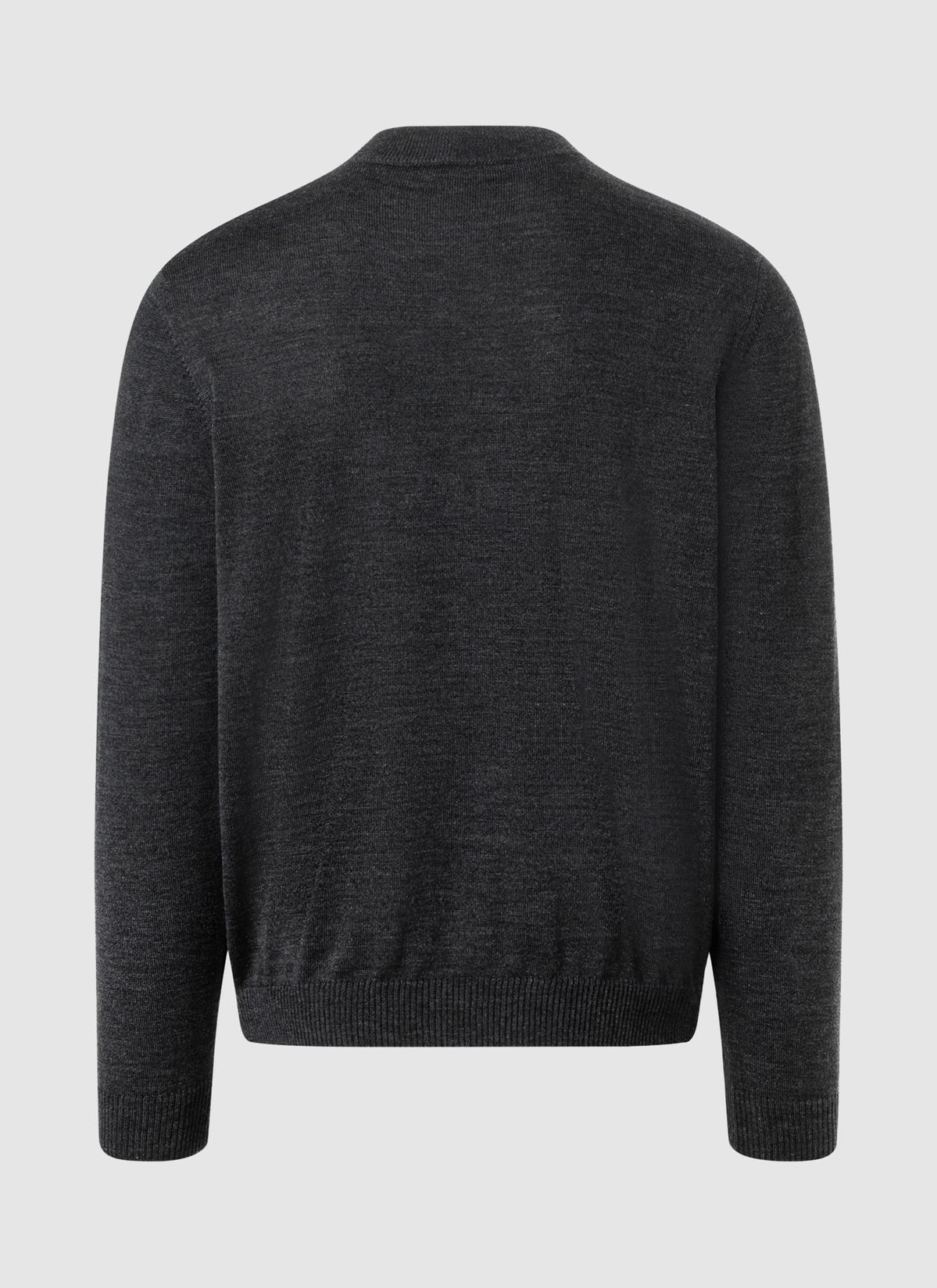 Classic Line: Stehbund-Pullover, Anthrazit Rückansicht