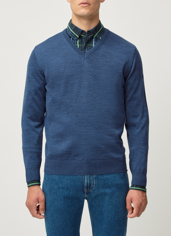 Pullover Steel Blue Frontansicht