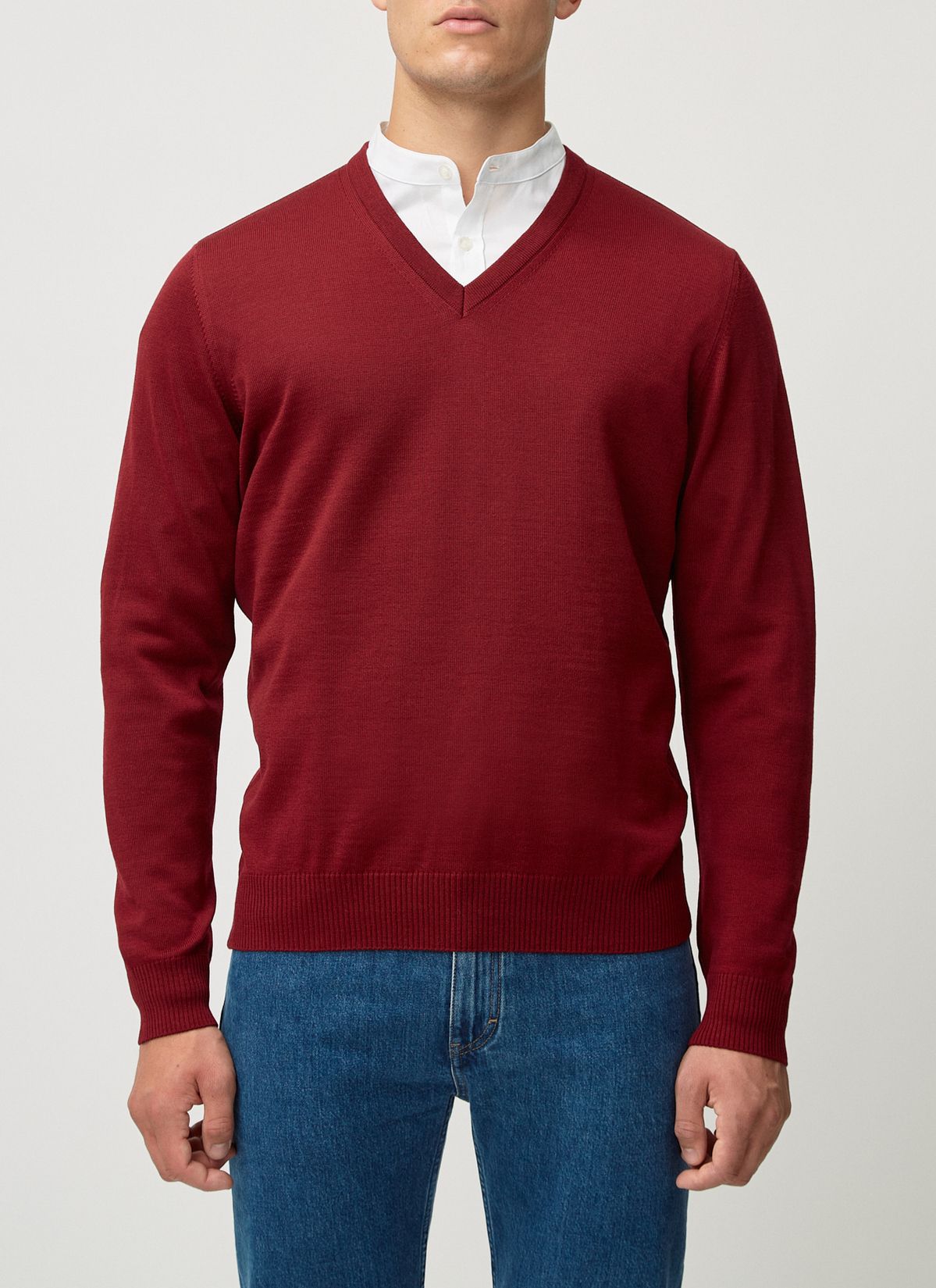 Pullover, Weinrot Detailansicht 2