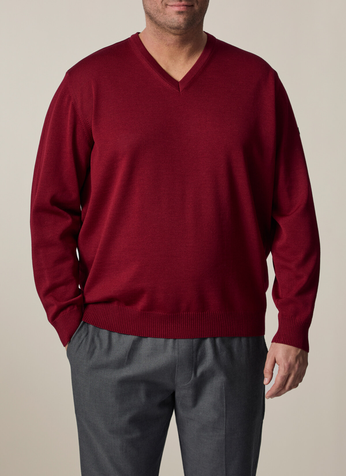 Pullover, Weinrot Frontansicht