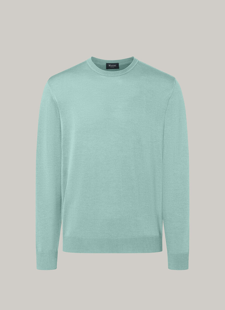 Pullover, O-Neck, Faded Mint Frontansicht