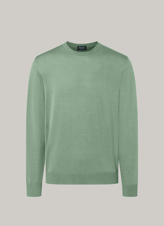 Pullover, O-Neck Green Mint Frontansicht