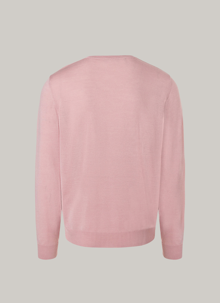 Pullover, O-Neck, Light Rosa Rückansicht