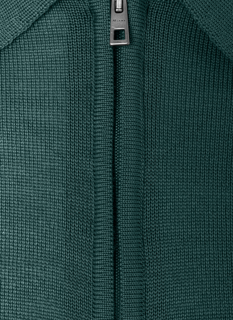 Pullover, Polo-Neck, Bottle Green Detailansicht 1