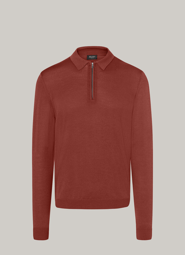 Pullover, Polo-Neck, Red Planet Frontansicht