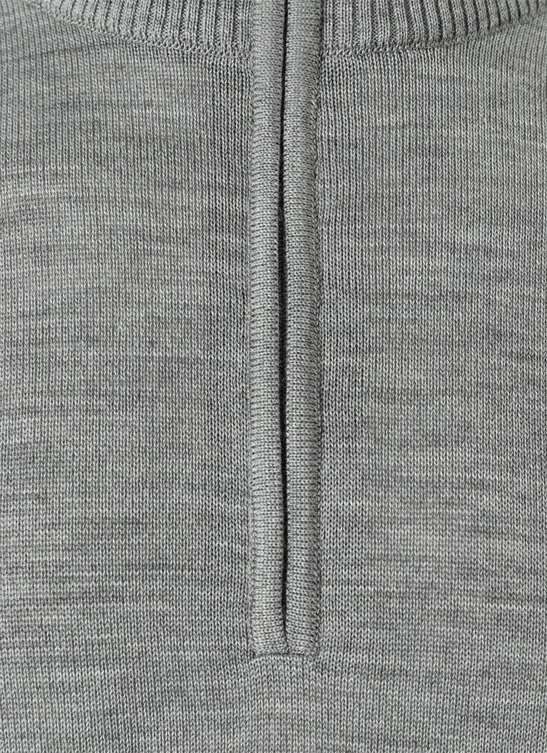 Pullover Stehkragen 1/1 Arm, Mercury Grey Detailansicht 1