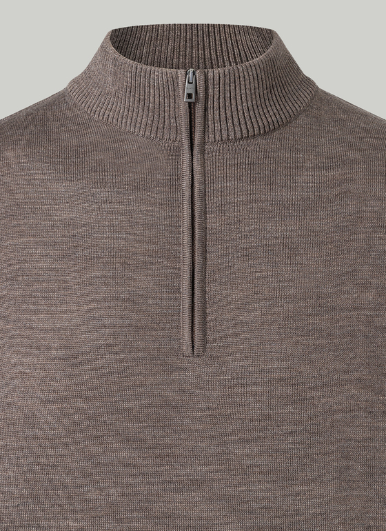 Pullover Troyer 1/1 Arm Brownie Frontansicht