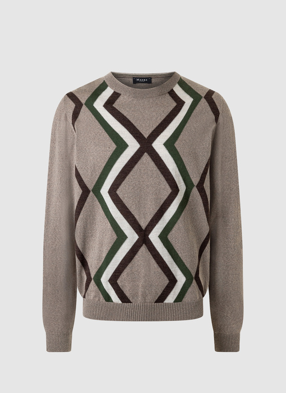 Pullover Rundhals 1/1 Arm Twig Frontansicht