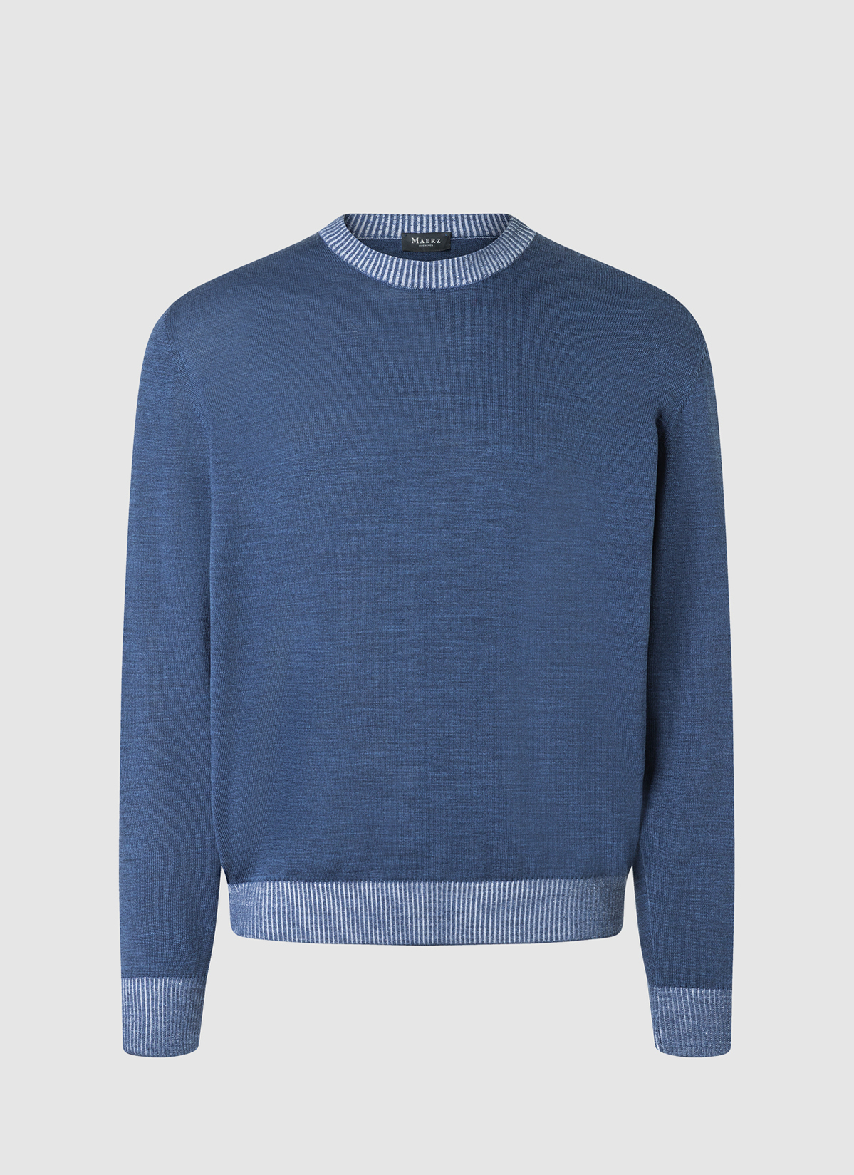 Pullover Rundhals 1/1 Arm, Deep Sea Frontansicht