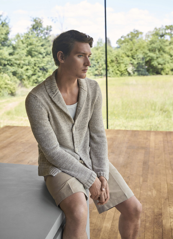 Strick Blazer French Oak Frontansicht