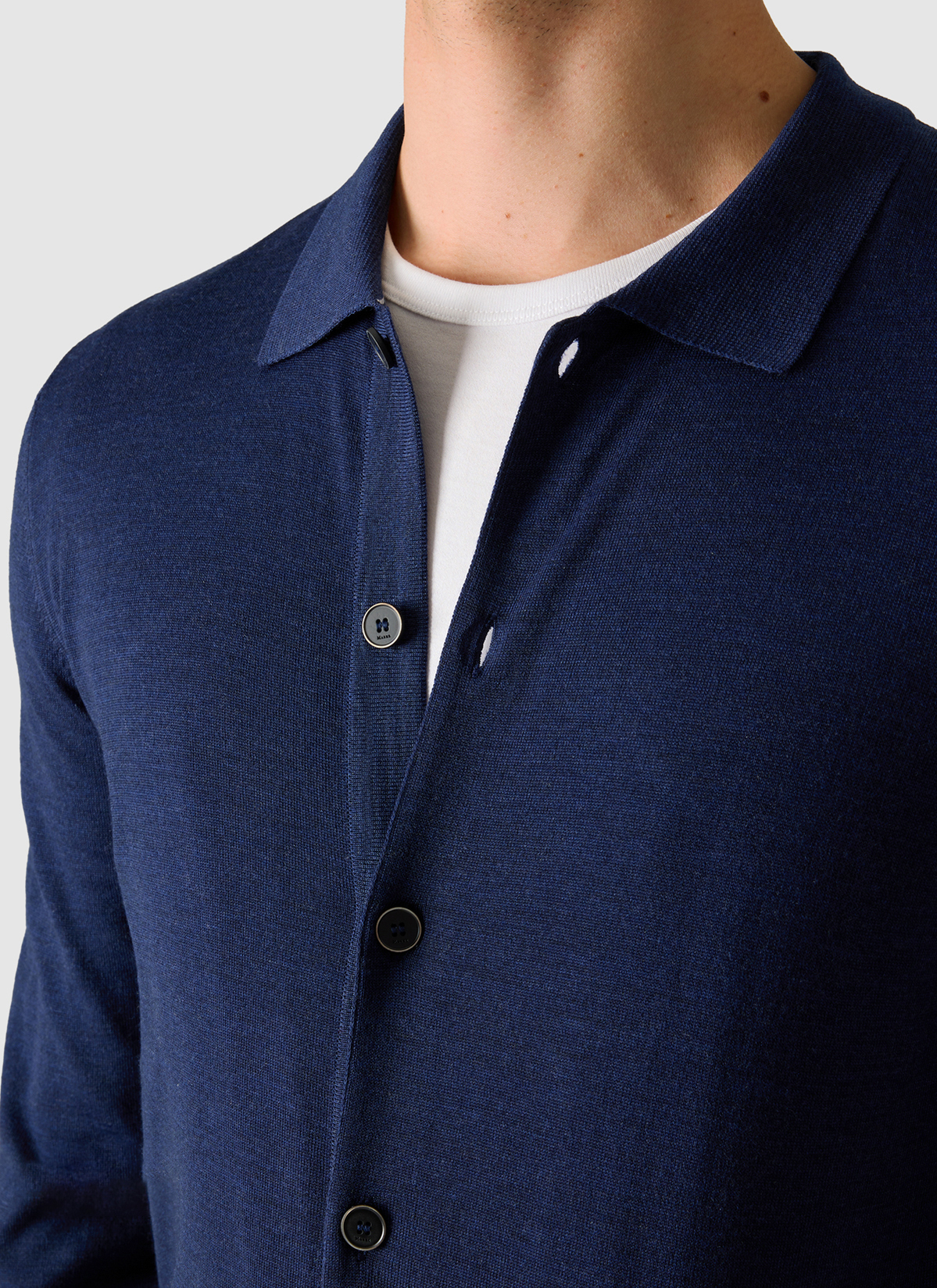 Strick Overshirt, Dawn Blue Detailansicht 1