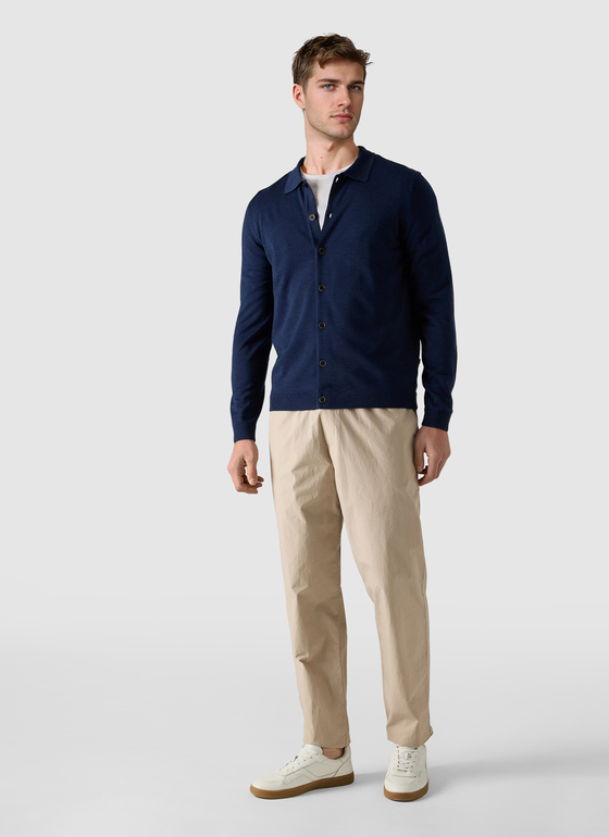 Strick Overshirt Dawn Blue Frontansicht